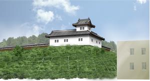 令和元年度　水戸城二の丸角櫓復元及び土塀整備工事の進捗状況の画像