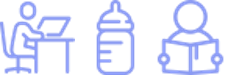 仕事・未就学児・学生アイコン