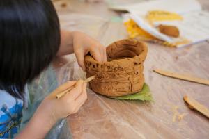 土器制作の様子