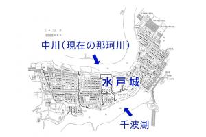 江戸時代元禄期（1688～1704年）の水戸城下町図より