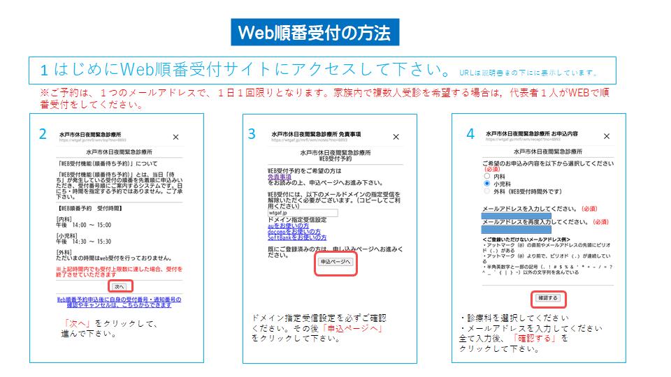 当日WEB受付する方法