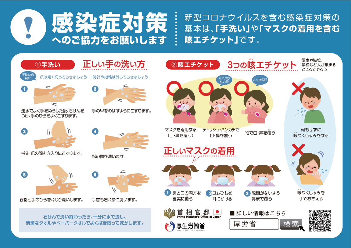 基本的な感染対策に関するリーフレット