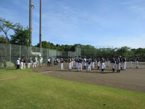 ソフトボール大会開会式の様子