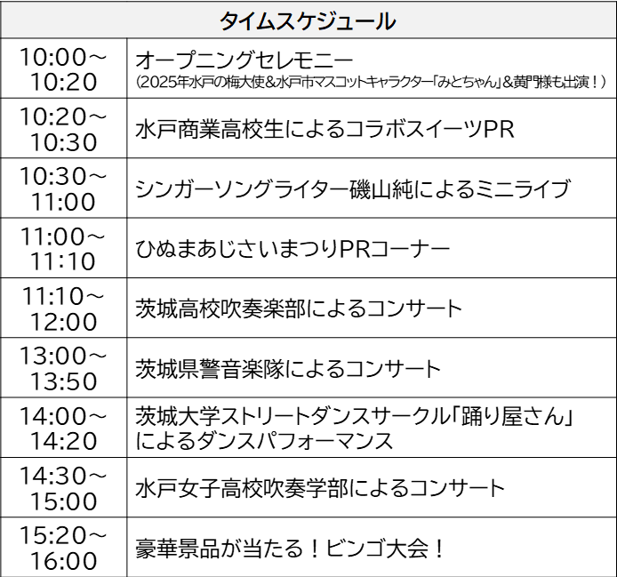 タイムスケジュール