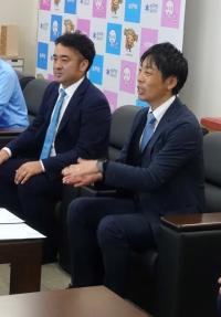 マルバ水戸FC表敬訪問の様子