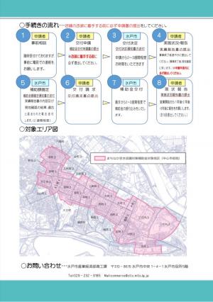 まちなか空き店舗対策補助金チラシ裏