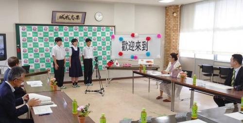 生徒から歓迎の言葉