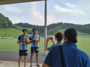 グラウンドにて