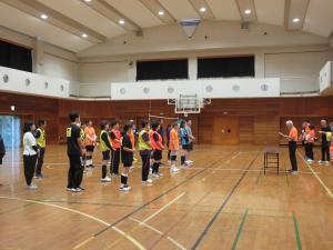 ソフトバレーボール開会式の様子