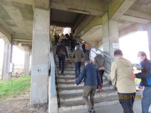 鹿島臨海鉄道常澄駅への避難の様子