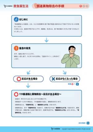 気道異物除去の手順1