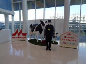 森永牛と記念撮影