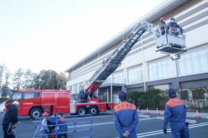 はしご車体験の様子