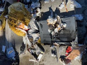 パソコンが原因が発火した燃えるごみ