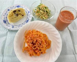 トマトクリームパスタの写真