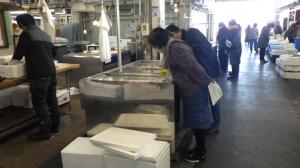 仲卸売場の見学の様子３