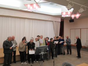 吉田梅寿海による歌の披露