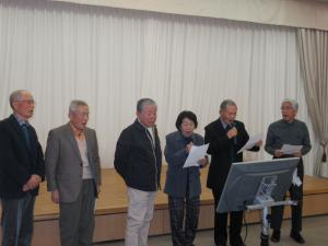 吉田百寿会による歌の披露