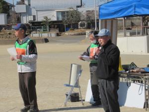 前吉田地区防災連合会会長による講評