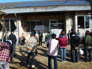 グラウンドゴルフ大会あいさつの様子