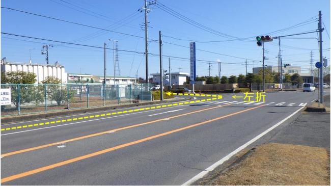 青柳・国道349号方面より