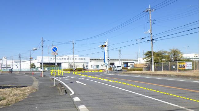 枝川・国道６号方面より