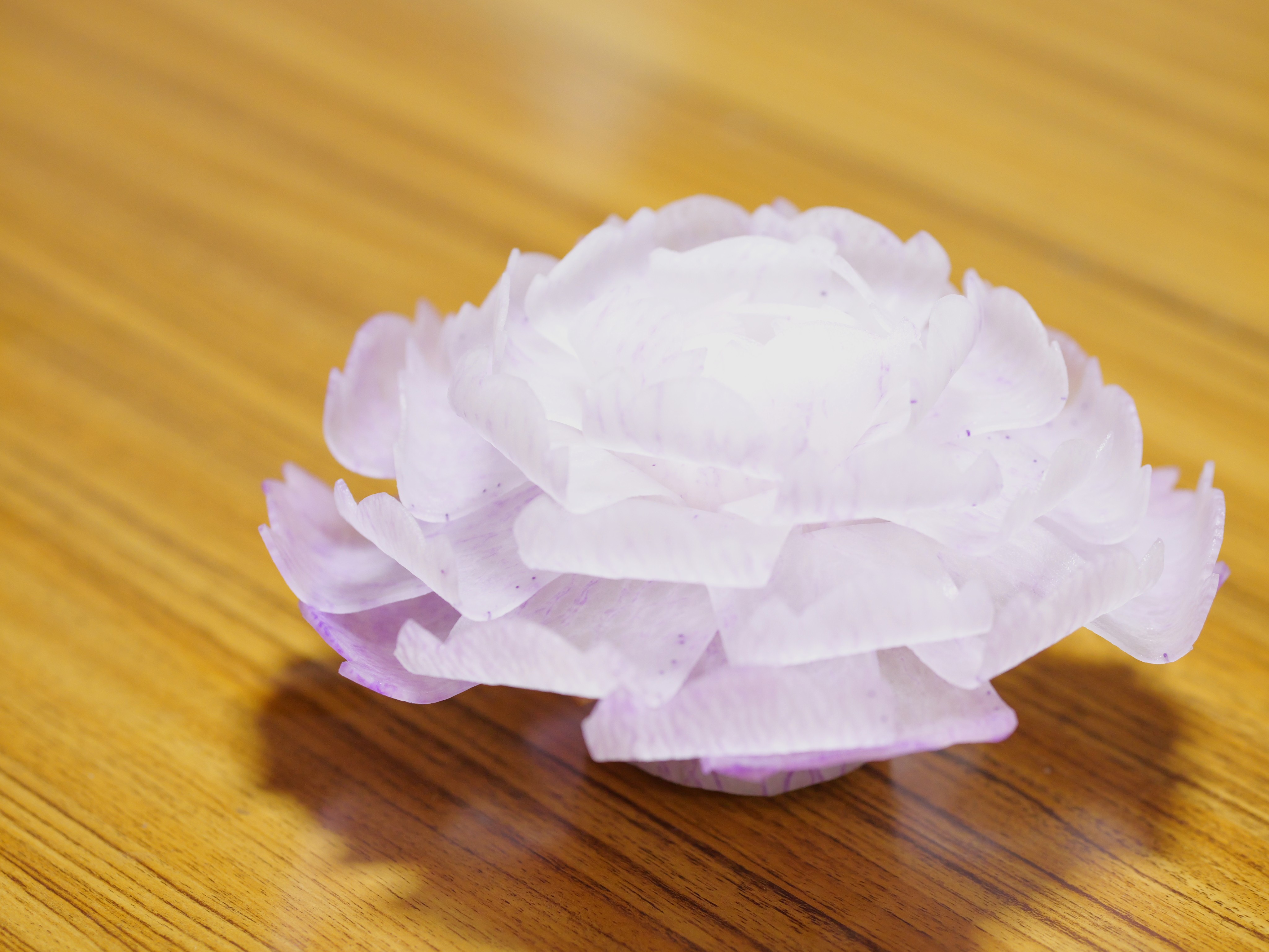 完成したボタンの花