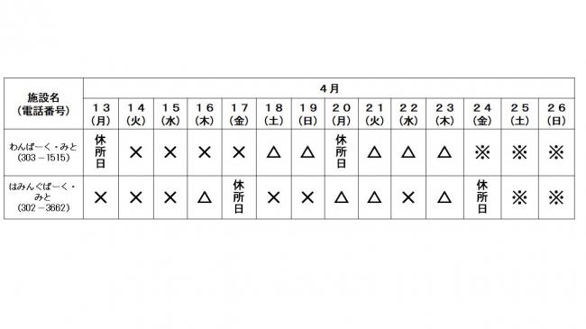 わん・はみの空き状況