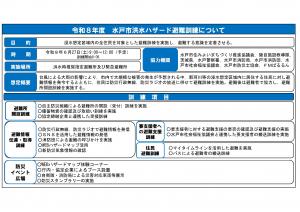 令和８年度 水戸市洪水ハザード避難訓練について