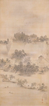 立原杏所　水府城閣図