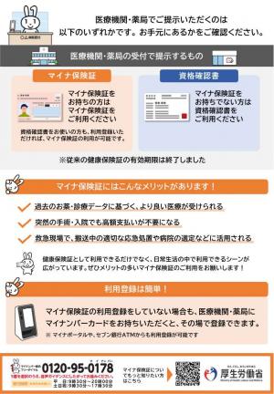 マイナ保険証リーフレットうら