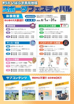 第5回いばらき県央地域スポーツフェスティバルチラシ