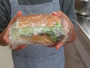 完成したバインミーの写真です