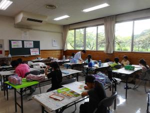夏休みこども絵画教室の様子2枚目
