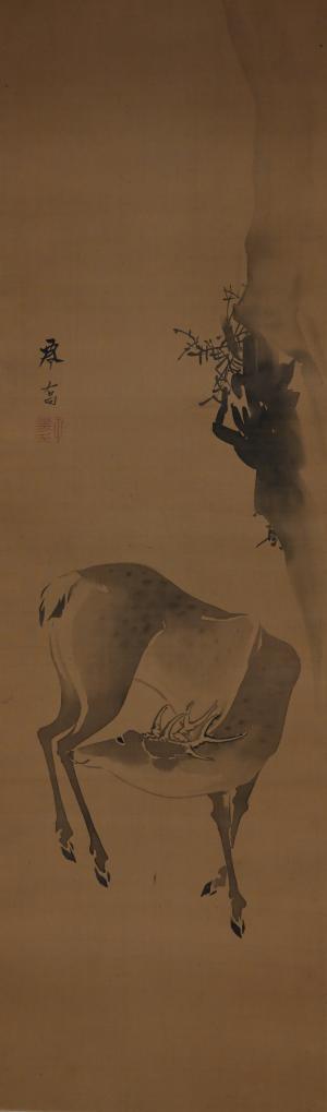 萩谷せん喬　鹿図