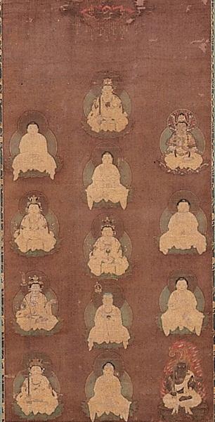絹本著色　十三仏図の画像