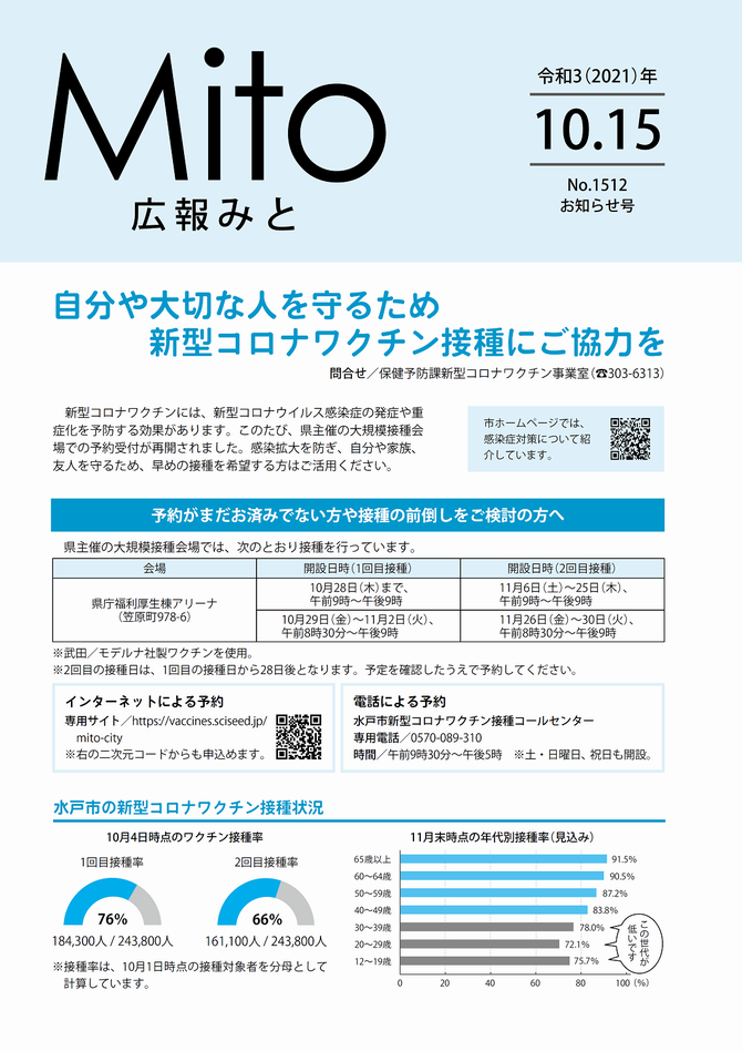 広報みと10月15日号の表紙