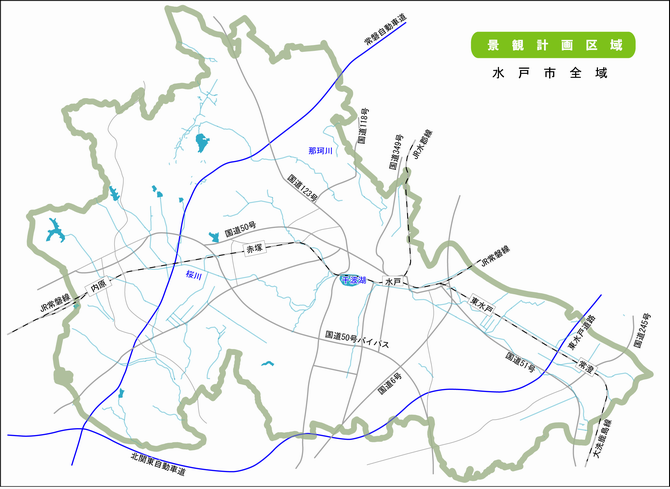 水戸市全域の画像