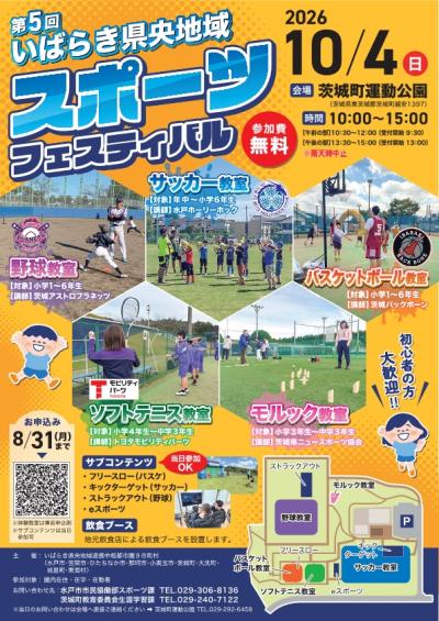 第5回いばらき県央地域スポーツフェスティバルチラシ